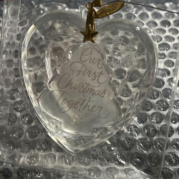 Hallmark Keepsake Ornament Our First Christmas Together 2010 Glass Tree Heart - Picture 6 of 6